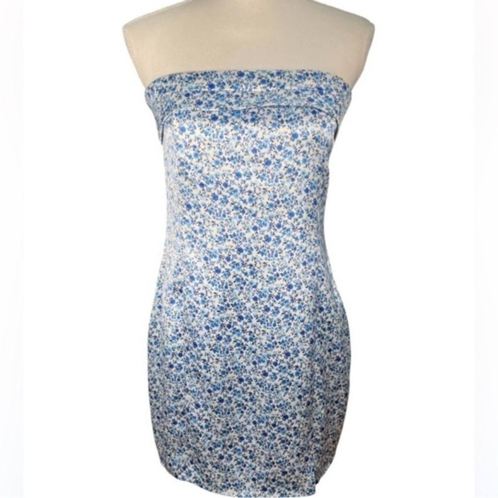 NWT Altar’d State Annalissy Floral Strapless Mini Dress Size Large - Picture 2 of 16